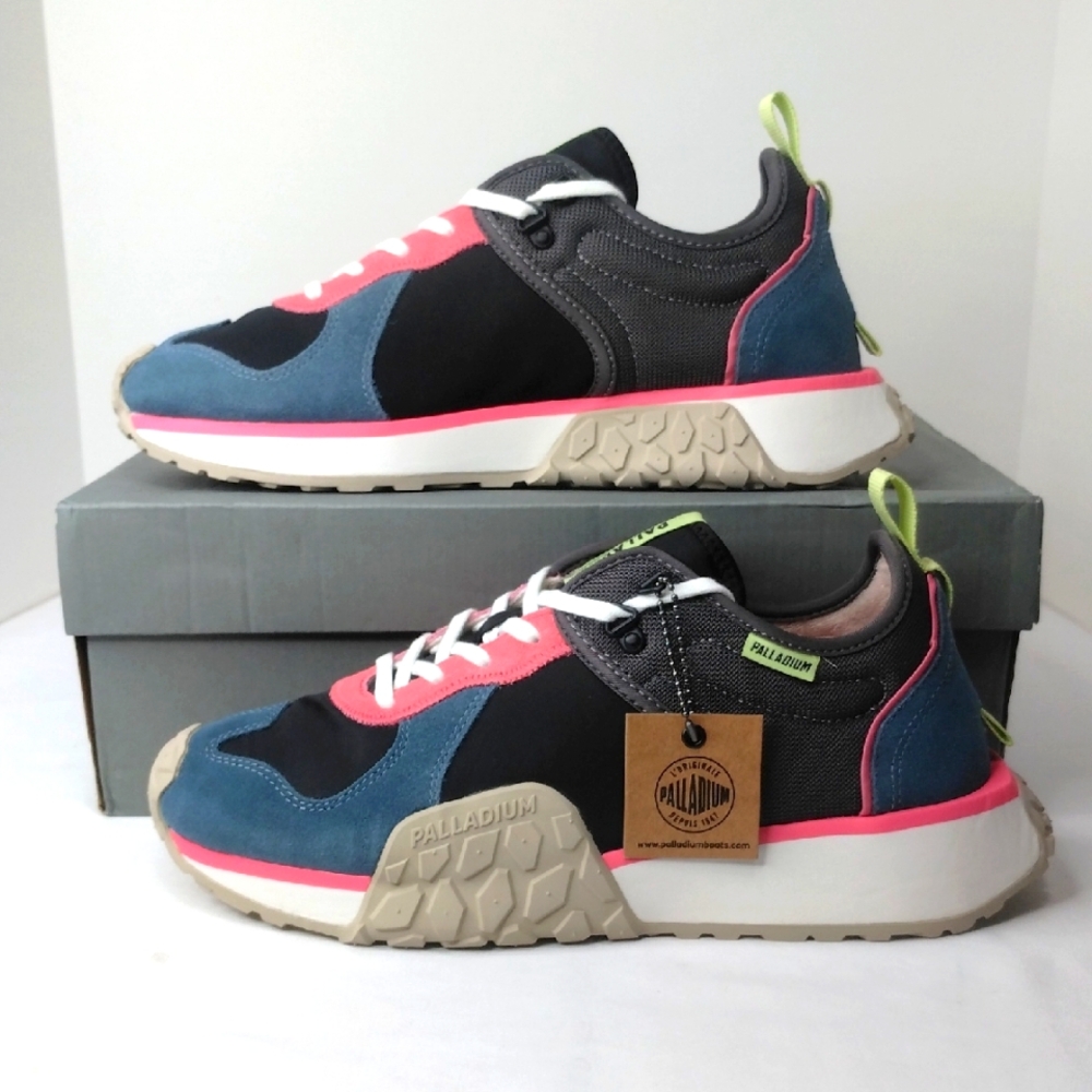 Palladium Troop Runner Black/Goblin Blue Running Shoes Unisex 77330-077-M NIB